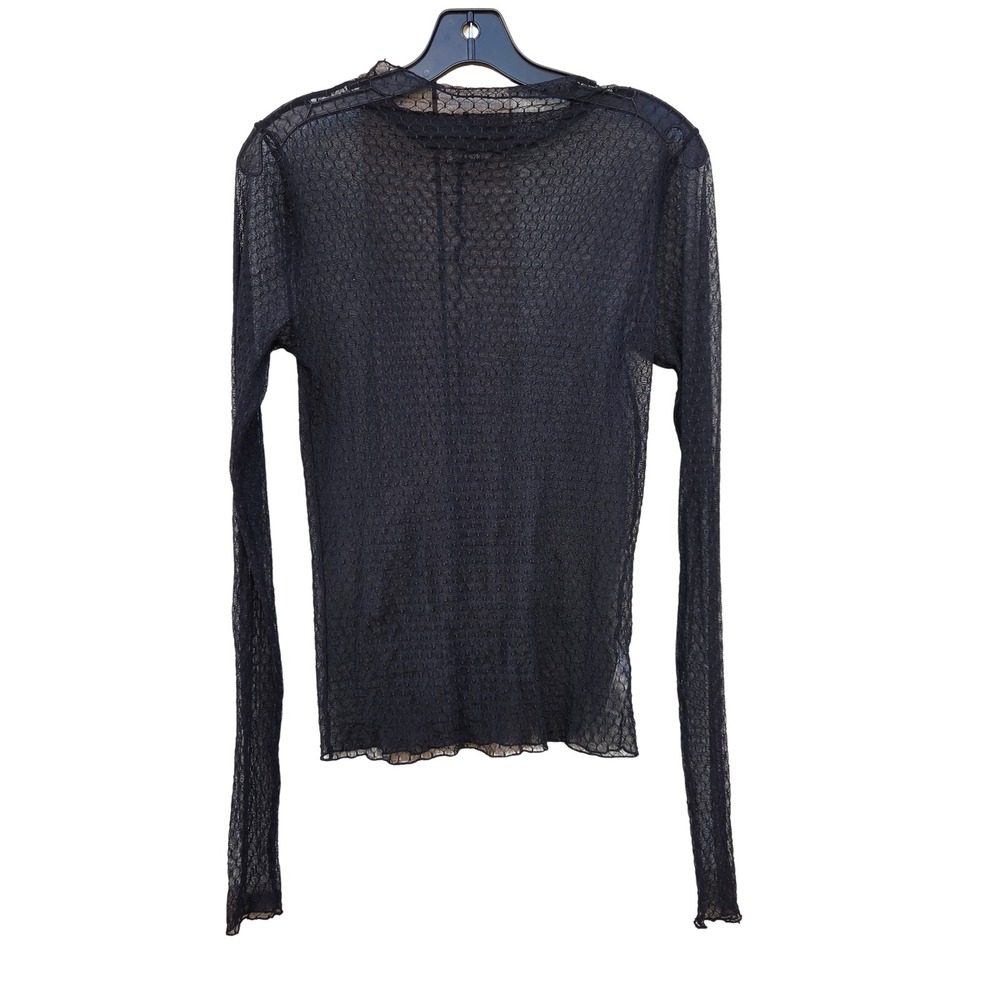 Intimately Free People Boho Baddie Layering Top Black Mesh Lace Sheer Top Small - Picture 1 of 7